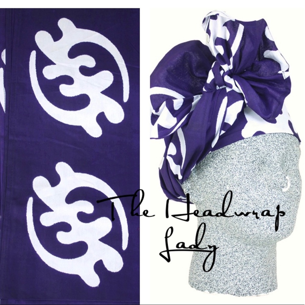 Blue and White Headwrap